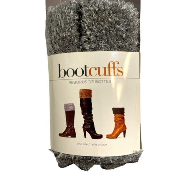 Bootcuffs polyester womens Spandex Boot Cuff Gray 1 pair - Picture 1 of 4